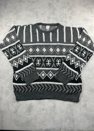 Pull d’hiver à motifs cable knit ethnic vintage 80s 90s 00s y2k - M, marca: Vintage Dressing, estado: Muito bom, tamanho: M, €24.00, €25.90 inclui Proteção do Comprador