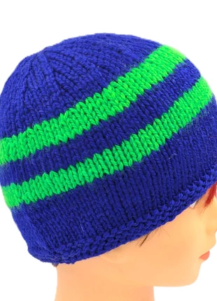 Bonnet Diy au Crochet Vintage Bandes Vert Fluo, marque: LAINE, état: Bon état, taille: Taille unique, 7,00 €, 8,05 € Protection acheteurs incluse