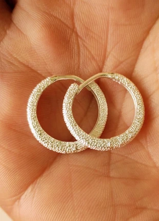 Orecchini cerchio placcati argento, condizioni: Nuovo senza cartellino, €8.00, €9.10 include la Protezione acquisti