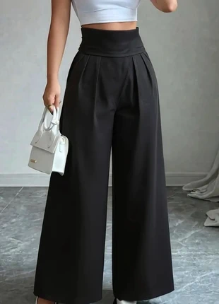 Pantalon large taille haute femme élégant chic casual bureau, taille M, marca: Aesthetic, estado: Muito bom, tamanho: M / 38 / 10, €39.99, €42.69 inclui Proteção do Comprador