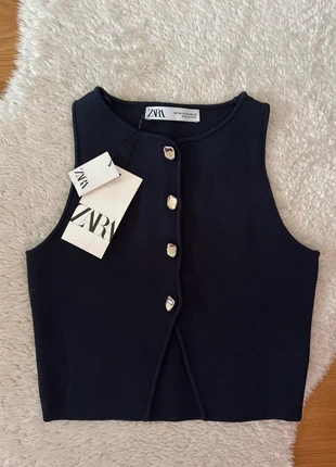 haut bleu marine zara, marque: Zara, état: Neuf avec étiquette, taille: XS / 34 / 6, 15,00 €, 16,45 € Protection acheteurs incluse