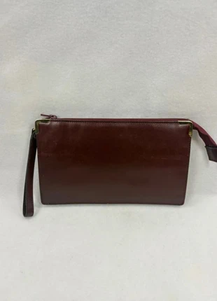 Pochette vintage en cuir bordeaux coins dorés – Accessoire rétro – Taille unique, brand: Vintage Dressing, condition: Very good, €21.90, €23.70 includes Buyer Protection Pro