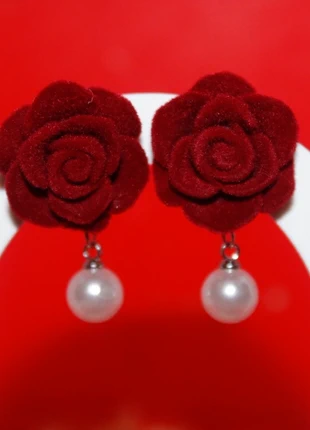Boucle d’oreille Rose rouge, marque: Vintage Chic, état: Neuf avec étiquette, 6,00 €, 7,00 € Protection acheteurs incluse