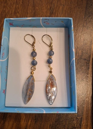 Boucles d'oreilles en cyanite et argent sterling plaqué or, marke: Sonstiges, zustand: Neu, mit Etikett, 14,00 €, 15,40 € inklusive Vinted-Käuferschutz