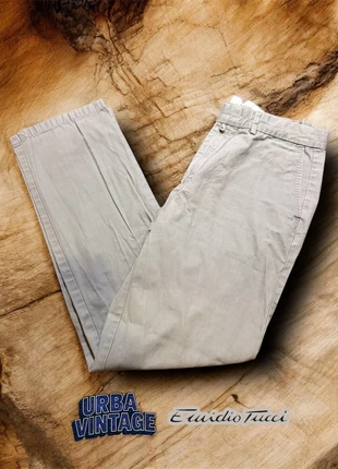 Emidio Tucci Pantalón Beige Beige Pants 00’s Vintage Straight Fit Premium Quality Luxury Clothes, marque: Emidio Tucci, état: Très bon état, taille: W34 | FR 44, 12,95 €, 14,30 € Protection acheteurs incluse