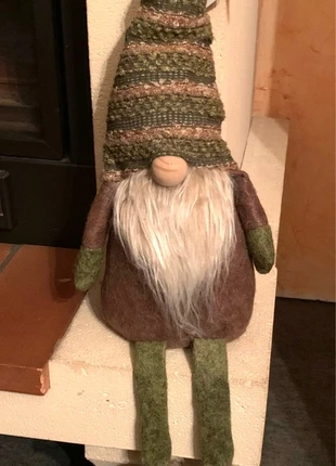 Gnôme assis jambes longues marron et vert, merk: Noël, staat: Nieuw met prijskaartje, € 20,00, € 21,70 inclusief Kopersbescherming