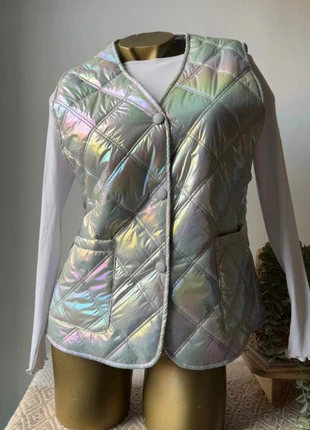 Superbe gilet matelassé irisé – The Corner – Taille unique (convient du S au XL), marque: Corner, état: Neuf avec étiquette, taille: Taille unique, 24,00 €, 25,90 € Protection acheteurs incluse