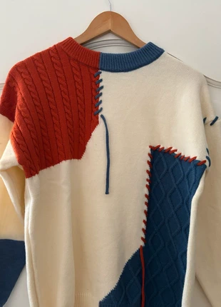 Vintage patchwork trui – maat M – mooie staat, merk: Vintage Boutique, staat: Heel goed, maat: M / 38 / 10, € 17,00, € 18,55 inclusief Kopersbescherming