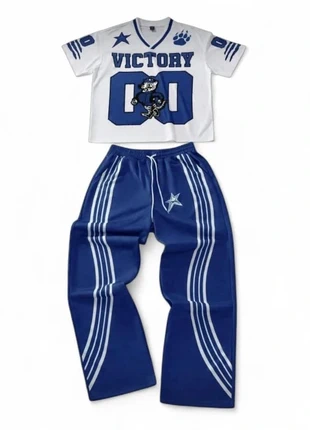 Ensemble Jogging Bleu/Blanc Homme Vintage Streetwear Baggy/Oversize Casual y2k - Taille M, marque: Vintage, état: Très bon état, taille: M, 70,00 €, 74,20 € Protection acheteurs incluse