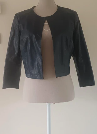 Veste bleue La Fée Maraboutée en similicuir, chic et moderne – Taille 36 - comme neuve !, marca: La Fee Maraboutee, estado: Muito bom, tamanho: S / 36 / 8, €46.00, €49.00 inclui Proteção do Comprador