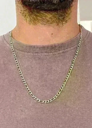 Collier homme en acier inoxydable, collier chaîne figaro, bijou homme, cadeau pour lui, condition: Very good, €12.00, €13.30 includes Buyer Protection Pro