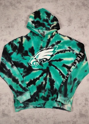 Sweat capuche usa hoodie sport Philadelphia eagles nfl Tie and dye taille S oversize femme, brand: Vintage Dressing, condition: Very good, size: S / 36 / 8, €14.00, €15.40 includes Buyer Protection