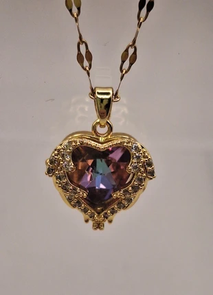 Collier Cœur Doré - Acier Inoxydable, Accent Rose, Style Élégant, merk: Tendance, staat: Nieuw zonder prijskaartje, € 6,50, € 7,53 inclusief Kopersbescherming