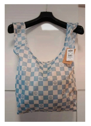 Vans tote pieghevole – scacchiera azzurra Peace symbols, zustand: Neu, mit Etikett, 14,95 €, 16,40 € inklusive Vinted-Käuferschutz
