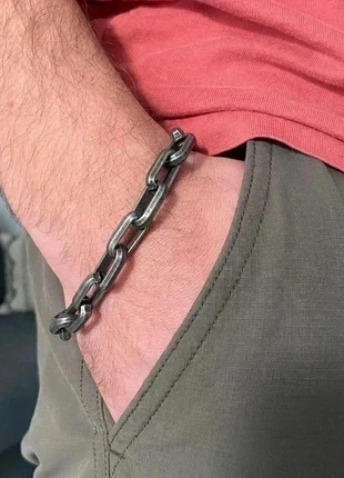 Bracelet homme acier inoxydable modèle antique, bracelet chaîne norvège, cadeau pour lui, estado: Muito bom, €14.00, €15.40 inclui Proteção do Comprador Pro