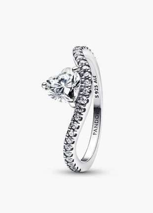 Bague en argent Pandora S 925 sterling ALE diamant Cœur Pavée Ondulée anneau unique luxe prestige, marque: Pandora, état: Très bon état, taille: 17,3 mm, 25,00 €, 26,95 € Protection acheteurs (Pro) incluse