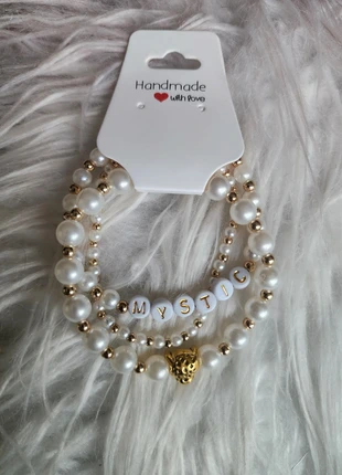 Setje armbanden mystic, merk: Handgemaakt, staat: Nieuw met prijskaartje, € 2,50, € 3,33 inclusief Kopersbescherming