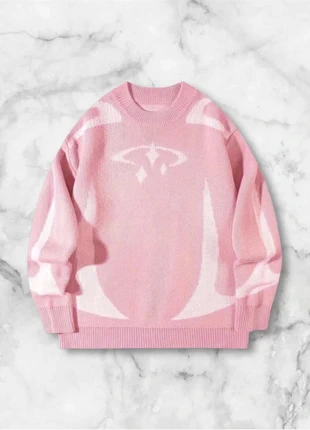 Pull rose graphique taille M style streetwear Y2K vintage oversize, merk: y2k, staat: Heel goed, maat: M, € 35,00, € 37,45 inclusief Kopersbescherming Pro