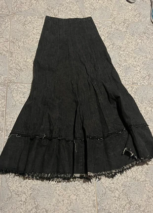 Falda gris oscura larga entablada, marque: TRF Denim, état: Neuf sans étiquette, taille: M / 38 / 10, 15,00 €, 16,45 € Protection acheteurs incluse