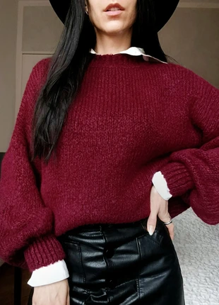 Fluffy oversized sweater / burgundy 🍷, marque: Boutique Italiana, état: Neuf avec étiquette, taille: Taille unique, 39,00 €, 41,65 € Protection acheteurs incluse