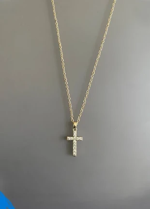 collier a croix doré diamanté , chaîne a croix de jésus , bijoux chrétien , catholique, brand: les bijoux de lylia, condizioni: Nuovo senza cartellino, €12.00, €13.30 include la Protezione acquisti