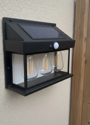 3 bulb solar interaction wall lamp, brand: Amazon, condition: New with tags, £11.00, £12.25 includes Buyer Protection
