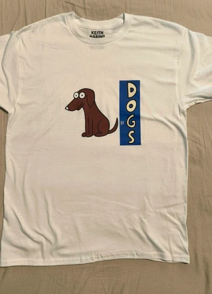 T-shirt Keith Haring Dogs Taille L Blanc, brand: Keith Haring, condition: New without tags, size: L, €15.99, €17.49 includes Buyer Protection