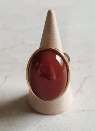 Bague ajustable en Cornaline (18×25), merk: Creatrice, staat: Nieuw zonder prijskaartje, maat: Aanpasbaar, € 14,00, € 15,40 inclusief Kopersbescherming Pro