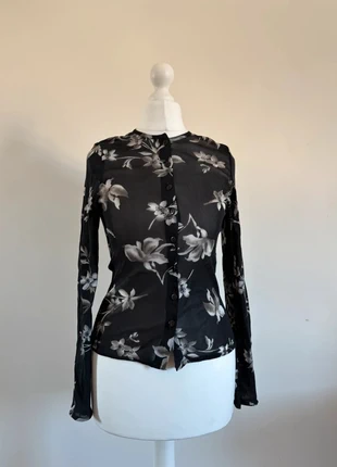 mesh top transparent vintage fleurs, brand: Vintage, condition: Very good, size: XS / 34 / 6, €5.00, €5.95 includes Buyer Protection