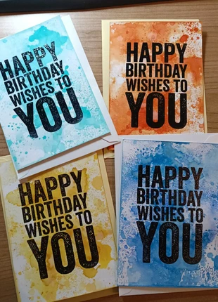 Wenskaarten happy birthday, merk: NO LABEL, staat: Nieuw zonder prijskaartje, € 3,00, € 3,85 inclusief Kopersbescherming Pro