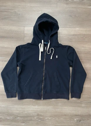 Pull à capuche zippé Ralph Lauren taille M marine blanc, marque: Ralph Lauren, état: Très bon état, taille: M / 38 / 10, 39,00 €, 41,65 € Protection acheteurs incluse