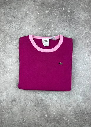 Pull Col Rond Maille Lacoste Taille 38 M Femme Fuchsia Logo Brodé Coton/Cachemire #LA140, brand: Lacoste, condition: Very good, size: M / 38 / 10, €33.50, €35.88 includes Buyer Protection Pro