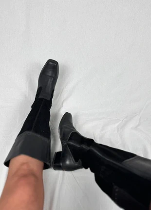 Vintage zwarte leren laarzen / suède laarzen, merk: Vintage, staat: Heel goed, maat: 38, € 27,95, € 30,05 inclusief Kopersbescherming