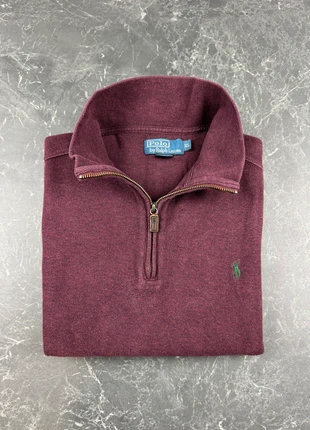 Pull Half zip 1/4 zip col camionneur Ralph Lauren / Taille XL / Rouge Bordeaux logo brodé, marca: Ralph Lauren, estado: Muito bom, tamanho: XL, €50.00, €53.20 inclui Proteção do Comprador