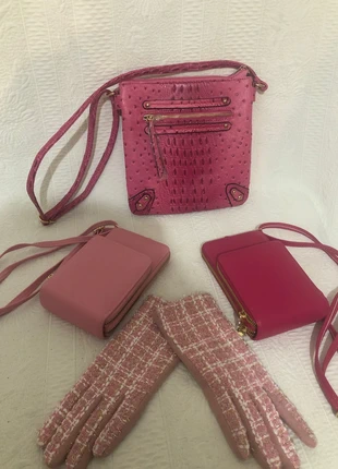 Ensemble rose sac + pochettes + gant, brand: Rose, condition: New without tags, €24.90, €26.85 includes Buyer Protection