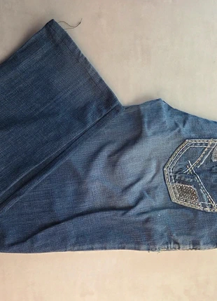 rock & roll cowgirl jean low rise brodé strass bleu foncé 31x34 y2k 👟, brand: Vintage Dressing, condition: Very good, size: L / 40 / 12, €23.00, €24.85 includes Buyer Protection