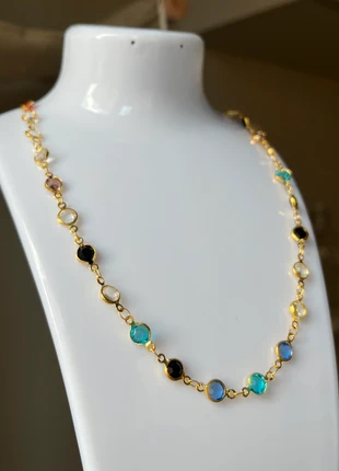 Collana in perle colorate in vetro acciaio inossidabile | Y2K, Coquette, Boho Chic Style, brand: COQUETTE, condizioni: Nuovo senza cartellino, €14.99, €16.44 include la Protezione acquisti