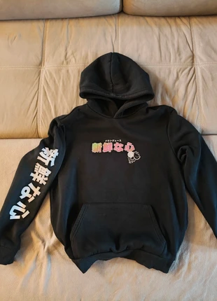 Felpa con cappuccio nera Bershka Japan style, marque: Bershka, état: Très bon état, taille: M, 25,00 €, 26,95 € Protection acheteurs incluse