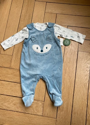 Pyjamas bébé 2 en 1 body et salopette velours Neuf, brand: C&A, condition: New with tags, size: 3-6 months / 62 cm, €8.00, €9.10 includes Buyer Protection