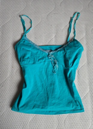 Caraco top blue dentelles laced cami bleu vintage y2k coquette, brand: COQUETTE, condition: Good, size: M / 38 / 10, €9.50, €10.68 includes Buyer Protection