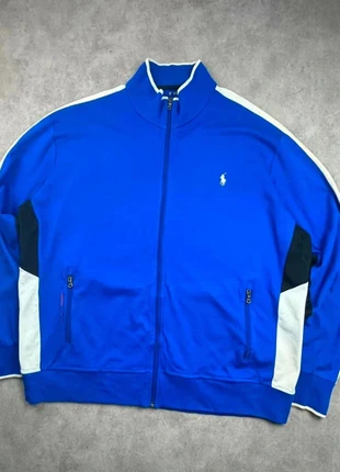 Pull / veste zippée Ralph Lauren bleu logo brodé blanc - taille XXL, brand: Ralph Lauren, condizioni: Ottime, taglia: XXL, €49.90, €53.10 include la Protezione acquisti Pro