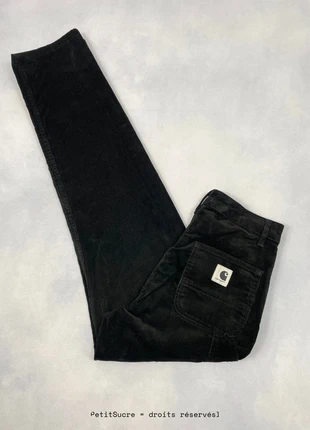 Pantalon Carhartt wip Noir W’ Pierce Pant Velours côtelés Knee pant - Taille XS w24 #1591, marca: Carhartt, estado: Muito bom, tamanho: XS / 34 / 6, €49.00, €52.15 inclui Proteção do Comprador Pro