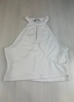 Crop Top Tour de Cou Jennyfer Blanc Taille M, marca: Jennyfer, estado: Muito bom, tamanho: M / 38 / 10, €3.50, €4.38 inclui Proteção do Comprador