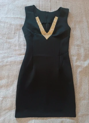 Tubino nero con brillanti, marque: Made In Italy, état: Très bon état, taille: S / 36 / 8, 2,00 €, 2,80 € Protection acheteurs incluse