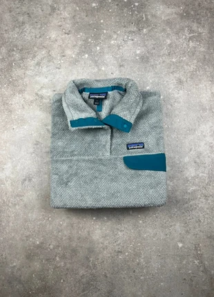 Half-zip Polaire Fleece Polatec Patagonia Taille L Femme Gris/Turquoise Logo Brodé Polyester #P65, marke: Patagonia, zustand: Sehr gut, größe: L / 40 / 12, 45,00 €, 47,95 € beinhaltet Vinted-Käuferschutz Pro