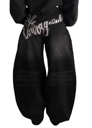 Jean baggy vintage avec dessin style gotique, marque: Aesthetic, état: Neuf sans étiquette, taille: XL, 49,99 €, 53,19 € Protection acheteurs incluse