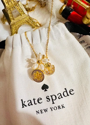 📿 Collier Kate Spade New York – Fleur nacrée & citron en zirconium, brand: Kate Spade, condition: Very good, €36.50, €39.03 includes Buyer Protection Pro
