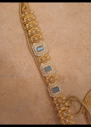 Ceinture takchita doré bleu ciel, marque: boutique independente, état: Neuf sans étiquette, taille: Autre, 16,00 €, 17,50 € Protection acheteurs incluse