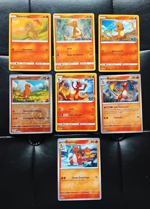 Lot de 7 Cartes Pokemon Salameche Reptincel, marque: Pokémon, état: Bon état, 1,50 €, 2,28 € Protection acheteurs (Pro) incluse