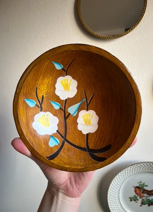 Bol décoratif en bois peinture fleurs de cerisier, marque: made in japan, état: Très bon état, 5,00 €, 5,95 € Protection acheteurs incluse
